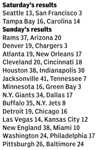 Week 18 Scores